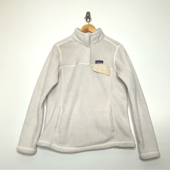 Patagonia Sweaters - Patagonia Quarter Ivory  Zip Fleece. Women’s Size Large.